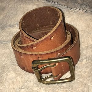 Genuine leather brown belt